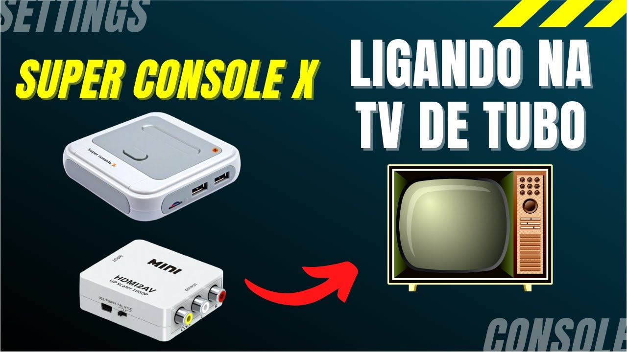 Como Ligar o Super Console X Com o Conversor HDMI na TV de Tubo