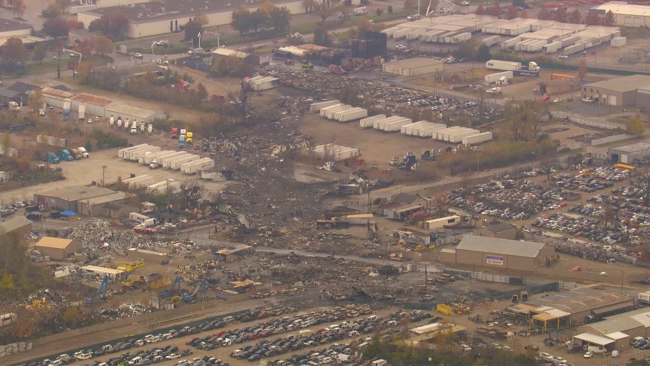 Chopper video: Closeup of UPS plane crash wreckage