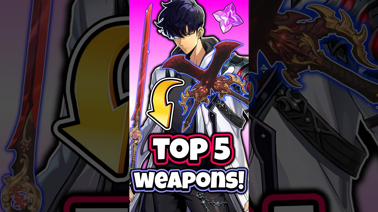 JINWOO TOP 5 BEST WEAPONS! [Solo Leveling: Arise] #sololevelingarise #newcode #sololeveling