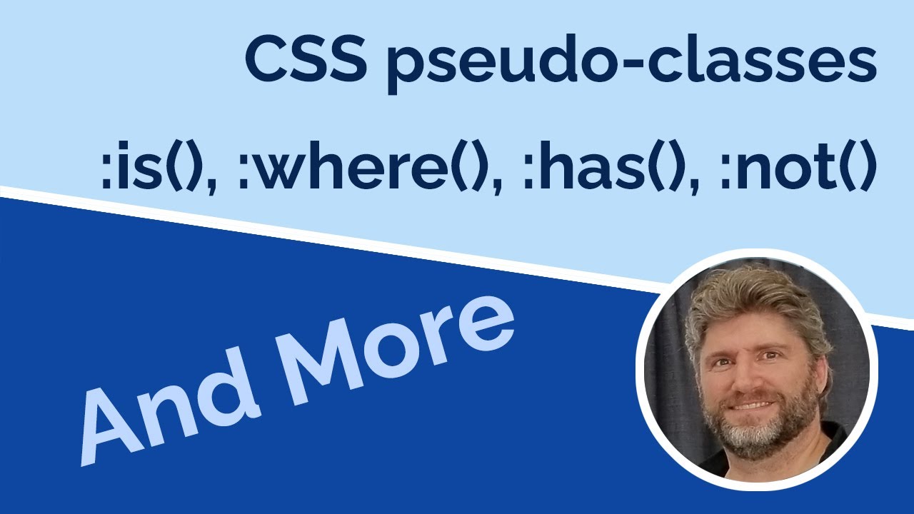 CSS is, where, and has pseudo classes
