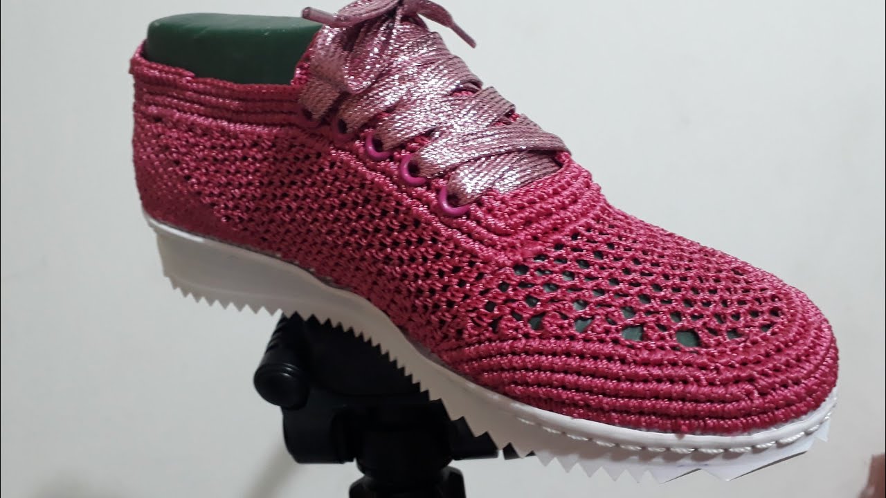ZAPATO TEJIDO EN CROCHET - MODELO YATRA