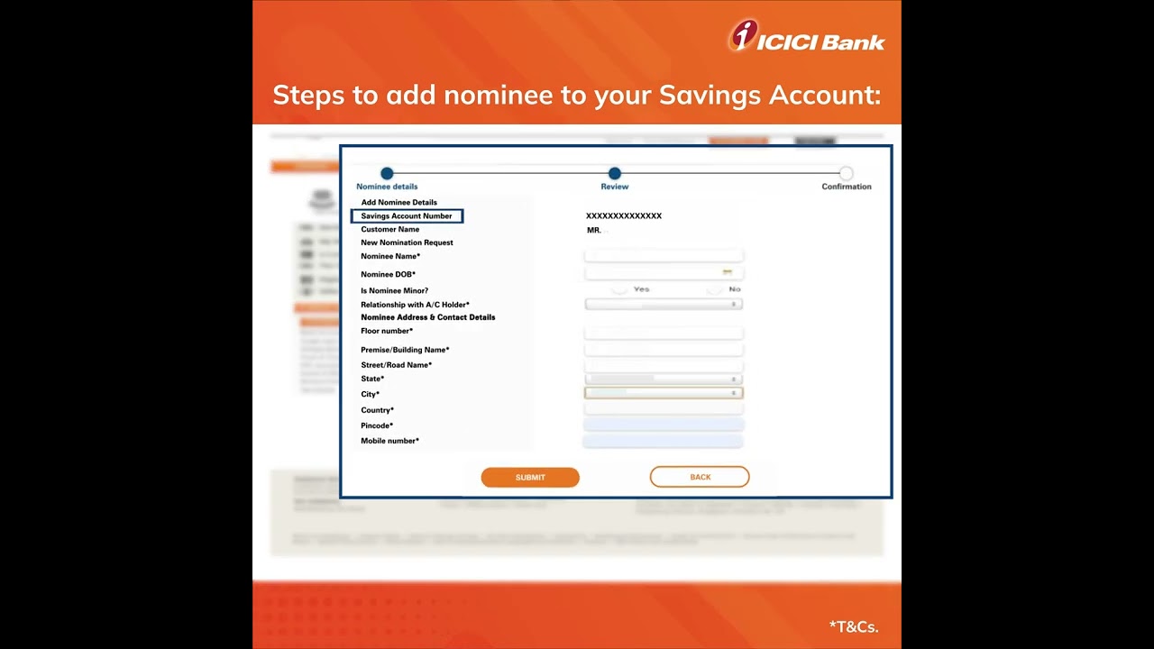 How to add a nominee | ICICI Bank Savings account
