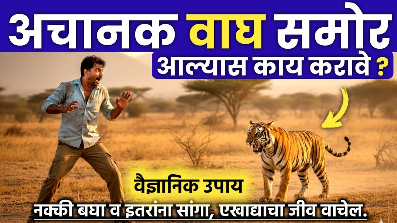 अचानक वाघ समोर आल्यास काय करावे ? What To Do If You Suddenly Face A Tiger ?