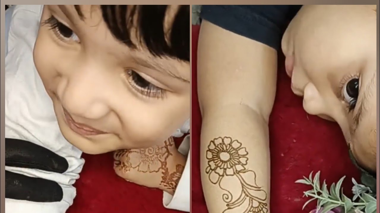 AF Creative Henna Arts is live! mahendi applying on toddler's hands