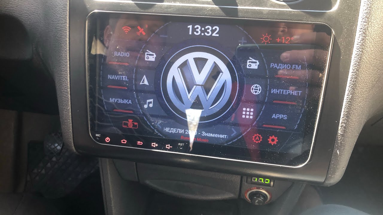 Магнитола 2-х din Android 8.1. С экраном 9 дюймов доя Volkswagen.