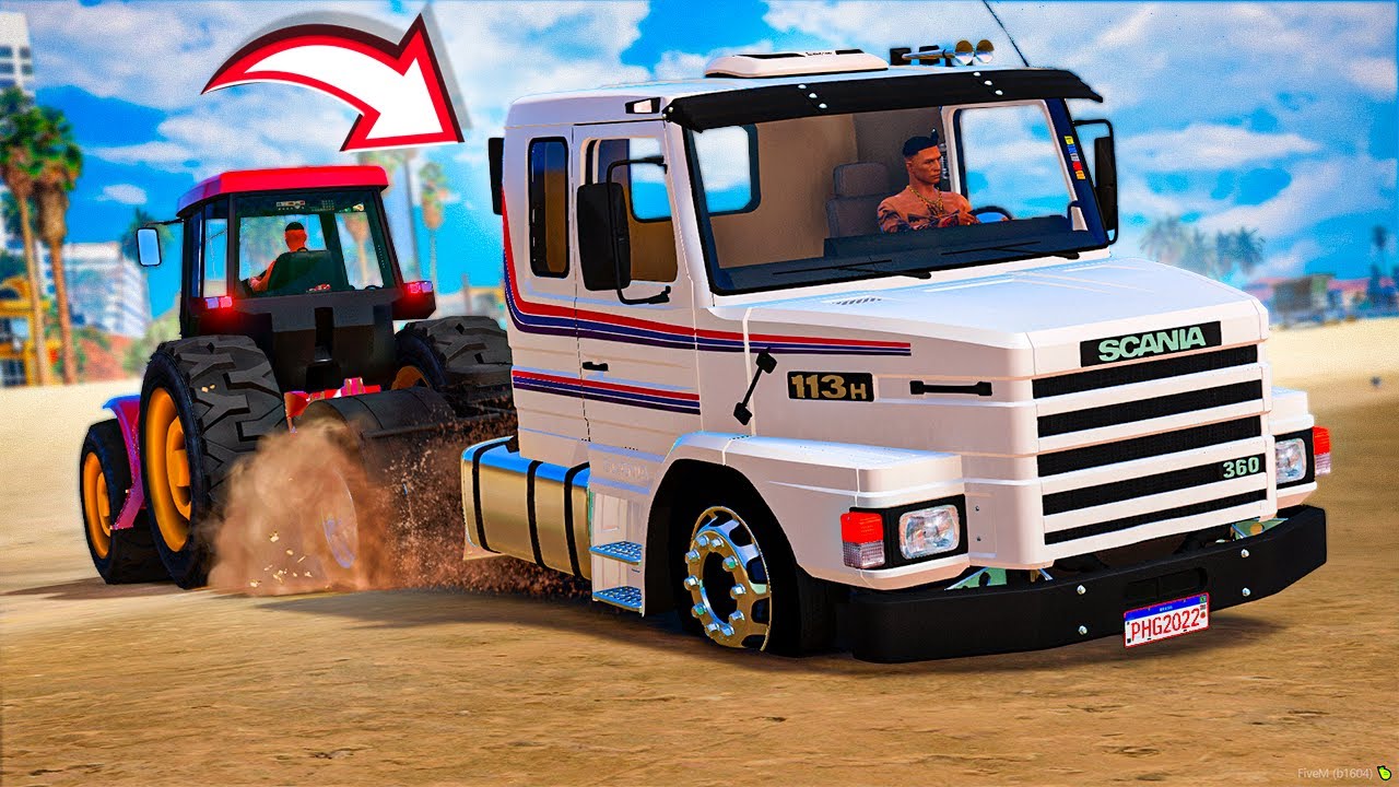 GTA V VIDA REAL | FICAMOS ATOLADO NA PRAIA COM MEU CAMINHÃO 🤣 #186