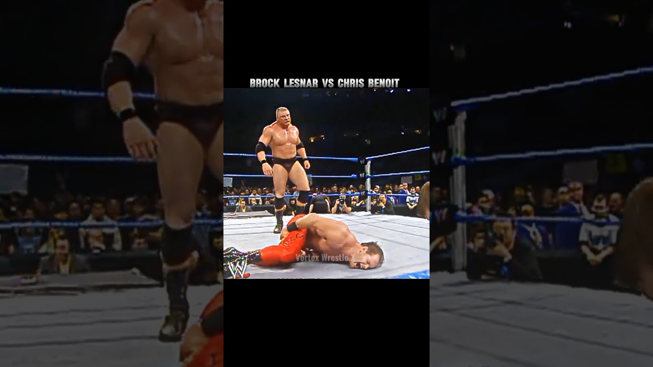 Brock Lesnar vs Chris Benoit 🔥🥶| WWE Championship Match 😱☠️| Smackdown 2003 🥵 Edit