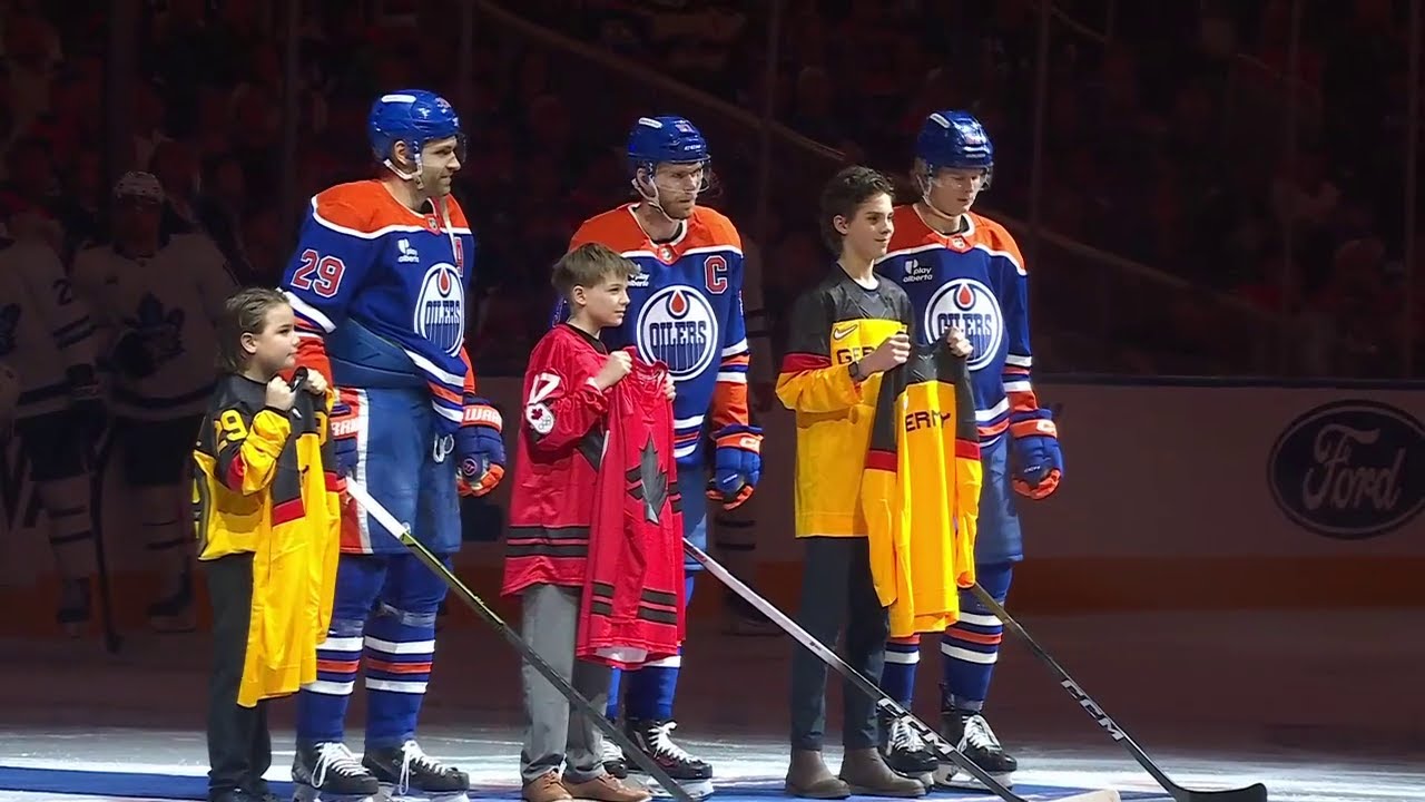 Draisaitl & McDavid get Olympic send-off! 🏒 Oilers ehren ihre Olympia-Fahrer