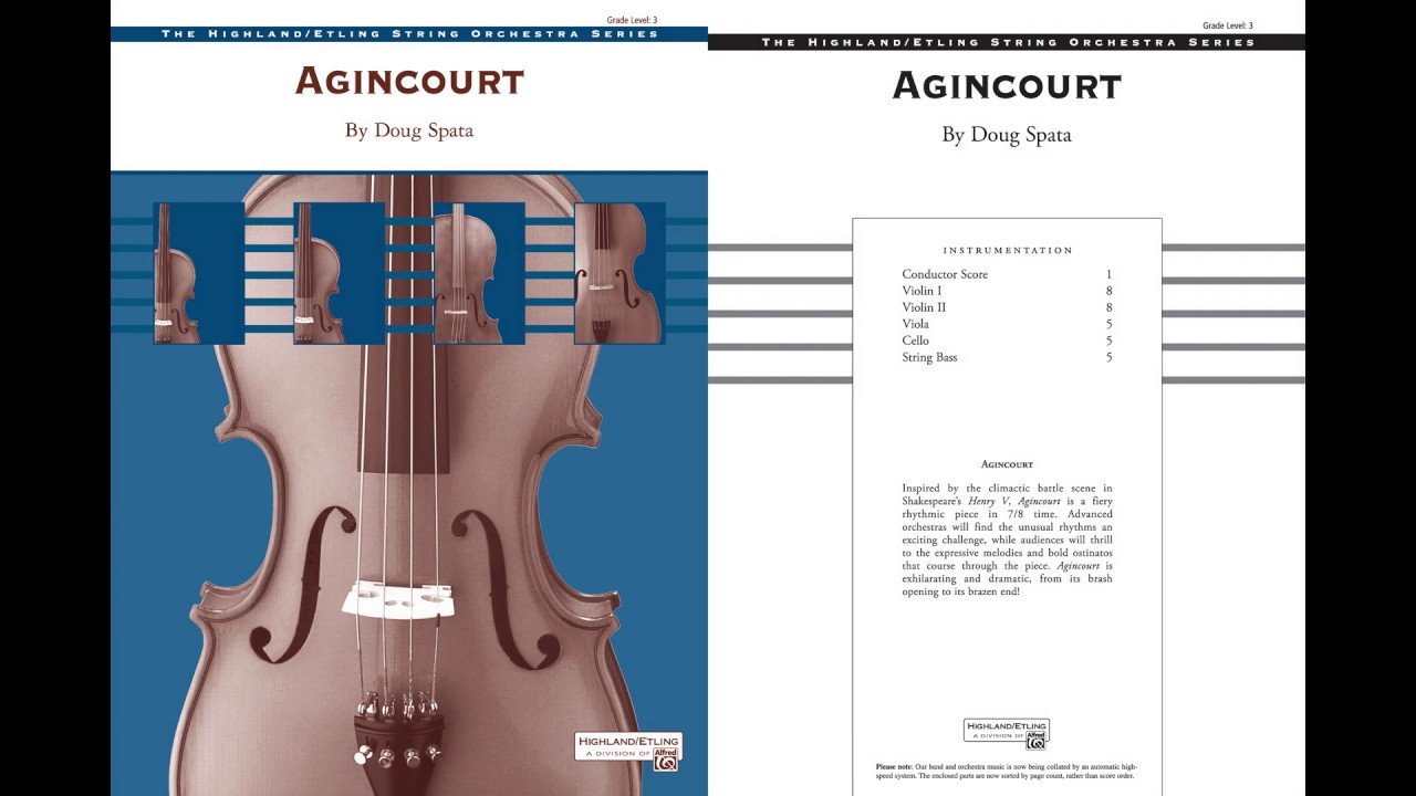 Agincourt, by Doug Spata &ndash; Score & Sound