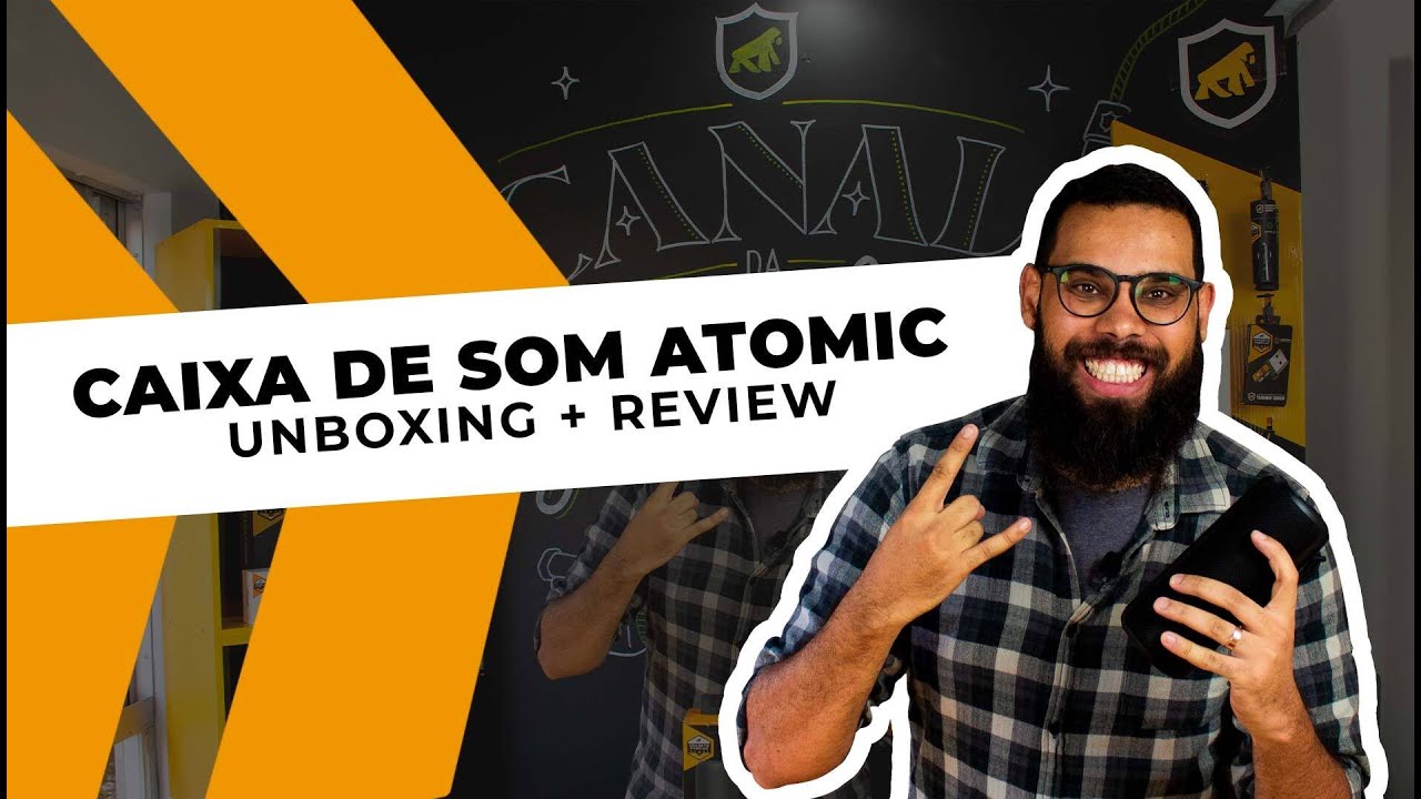 CAIXA DE SOM BLUETOOTH ATOMIC - Chega de ouvir música em caixinha de abelha | UNBOXING + REVIEW