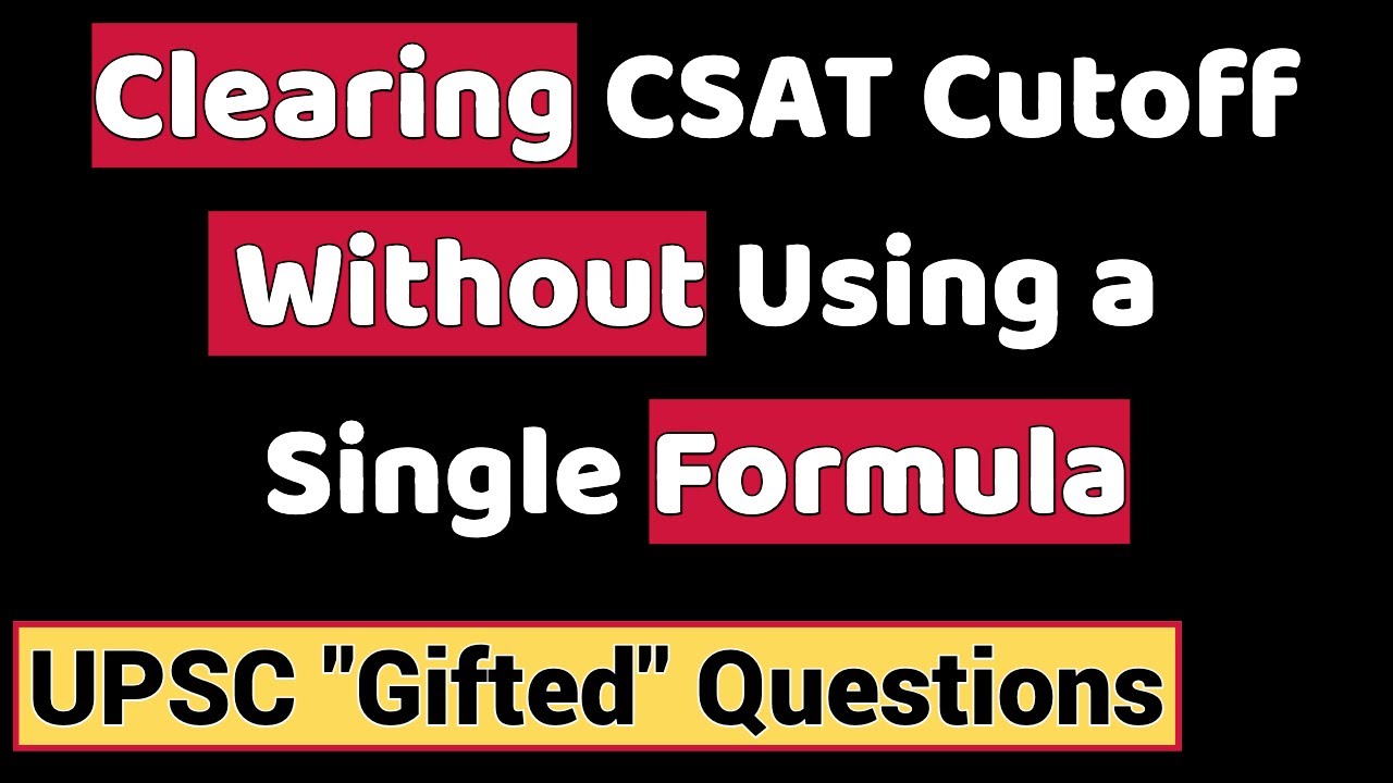 *Game-Changing* Surprise: UPSC's Own 'Easy-Pick' Question in CSAT !!