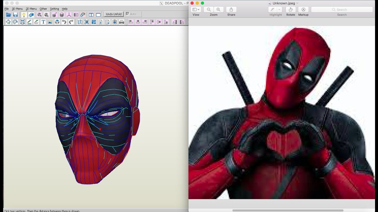 Deadpool Foam Pepakura Files