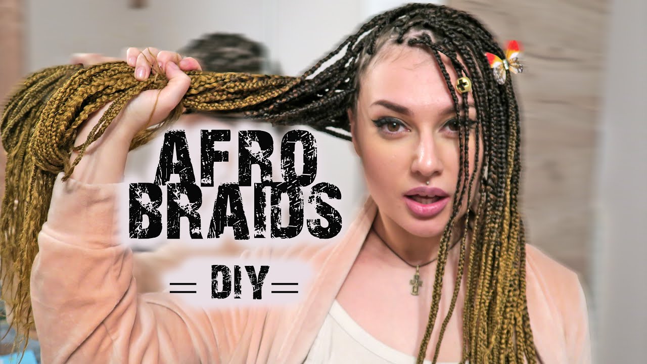 &Icirc;mi fac AFROBRAIDS acasă + accesorii pentru păr| DIY