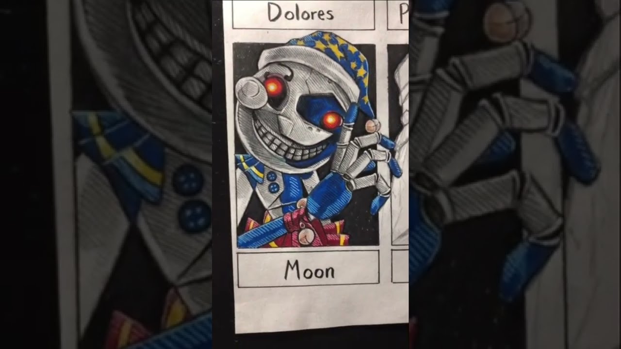 Drawing Moon from FNAF: Security Breach