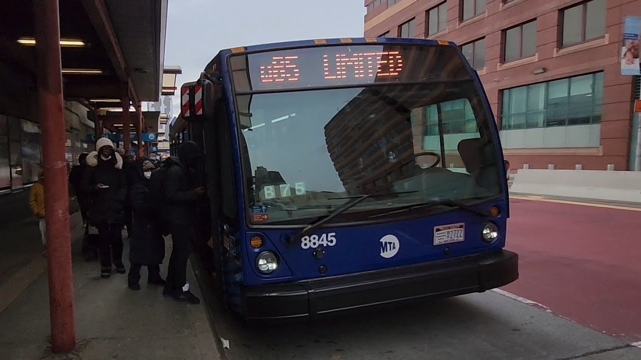 Jamaica: 2021 Nova Bus LFS #8845 on the Q85-LTD bus ride from Jamaica Center to Rosedale