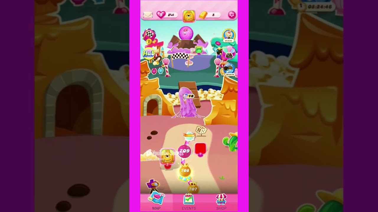Candy crush saga level-706 To 710 #gaming #like #viralvideo #games