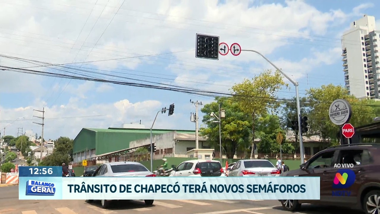Novos semáforos mudam trânsito em Chapecó