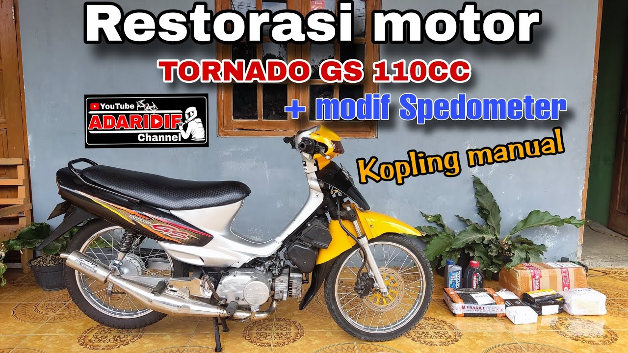 proses Restorasi motor 2 tak Suzuki TORNADO GS 110CC |  modif Spedometer dan kopling manual part 1