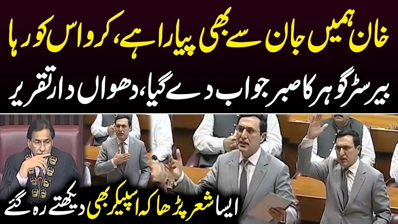 Imran Khan Hamein Jan Se Pyara Hai | Barrister Gohar Fiery Speech in National Assembly | Public News