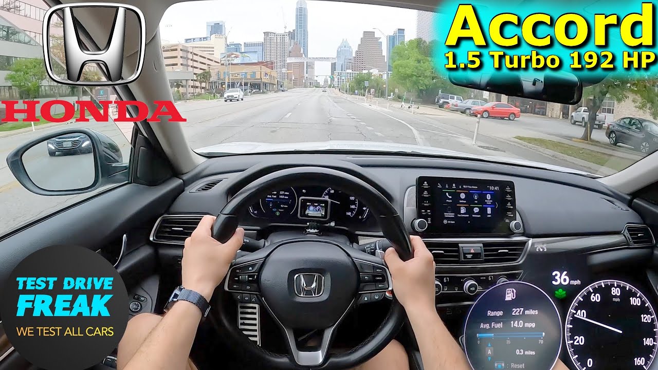 2022 Honda Accord 1.5T Sport Special Edition 192 HP CITY POV DRIVE Austin TX with Fuel Consumption