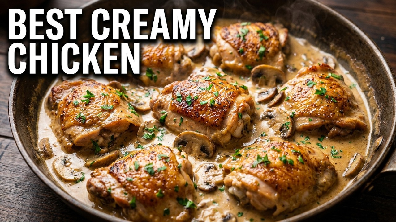🍗🍄 Creamy Chicken Mushroom Recipe