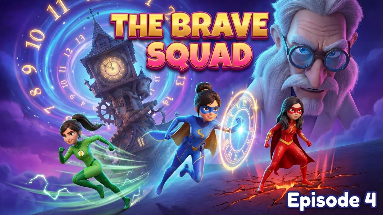 The Brave Squad Episode 4 Time Machine | Urdu/Hindi Animated Cartoon | Animated Super Heroes Cartoon