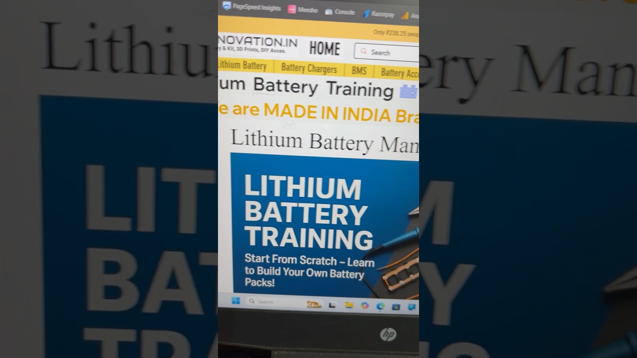 Lithium Battery Manufacturing Training #myinnovation #lithium #shorts #training