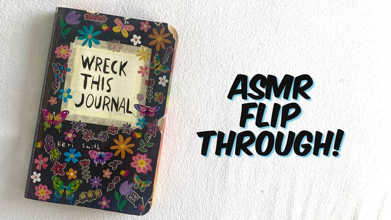 ASMR Wreck This Journal Flip Through! Part Completed Book