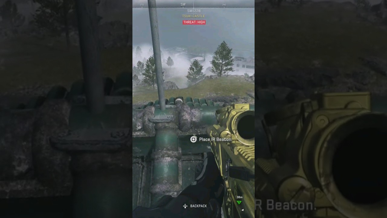DMZ Look Out Mission. Place IR Beacon on Top Roof of Castle.