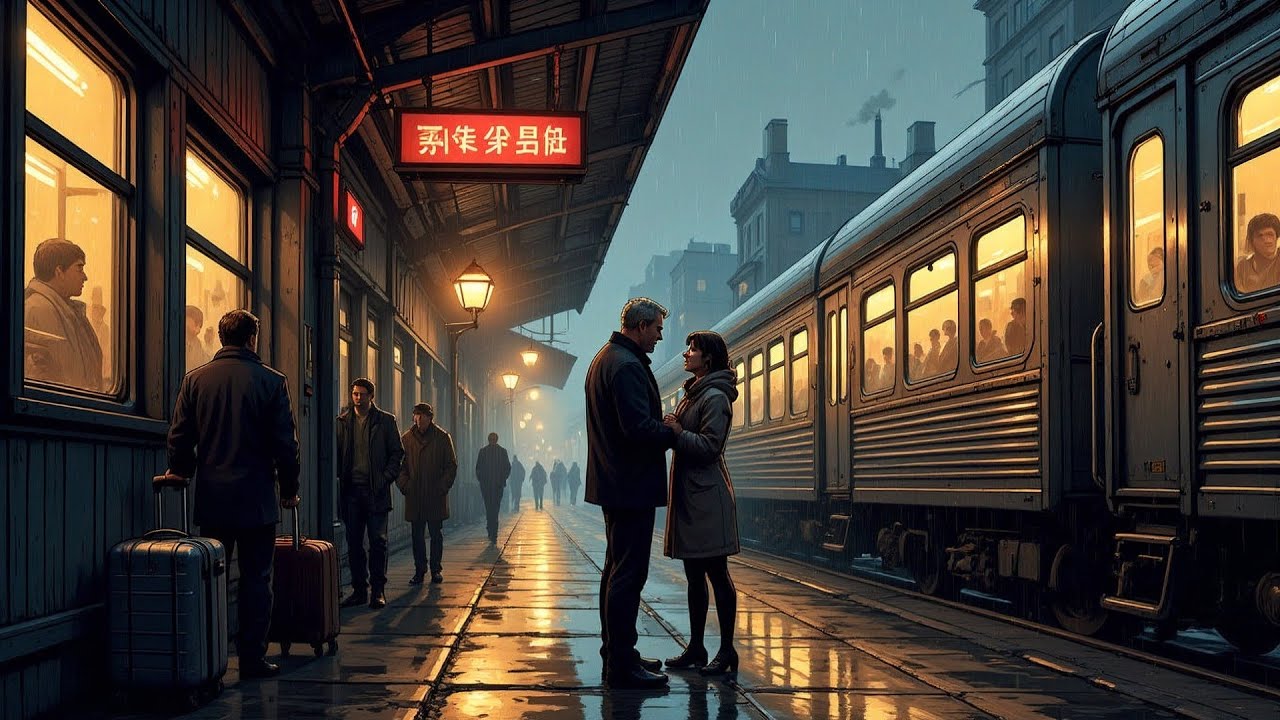 Mi esposa se va por 15 años. Estoy en la estación para despedirla.