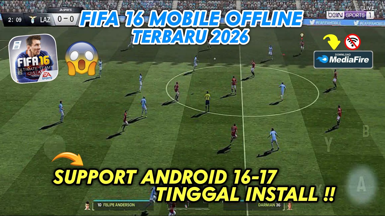 YES!!.. MAIN FIFA 16 MOBILE OFFLINE TERBARU SUPPORT ANDROID 16-17 BISA TRANSFER PEMAIN SEPUASNYA