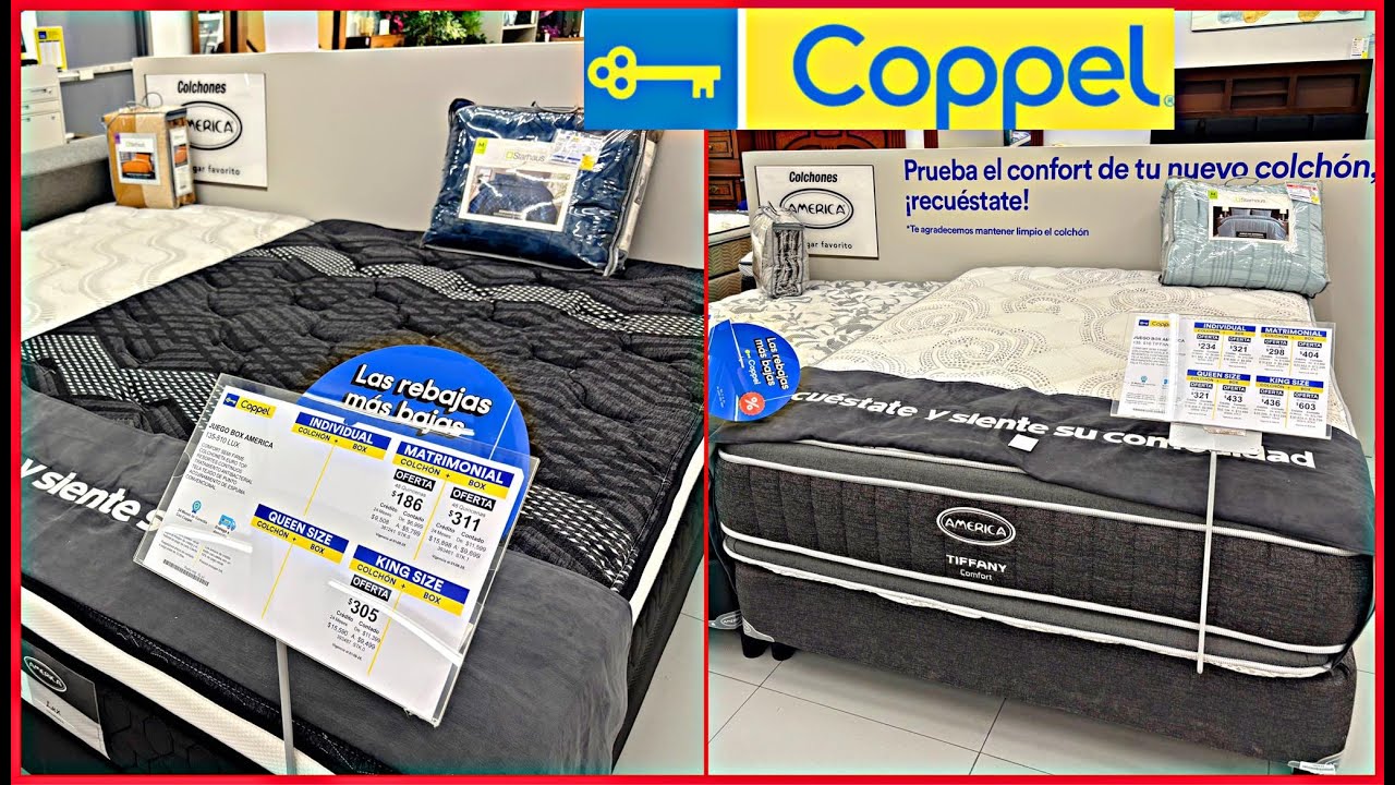 COLCHONES, INDIVIDUAL, MATRIMONIAL, QUEEN SIZE, KING SIZE EN COPPEL 💙🤑 OFERTAS 😱