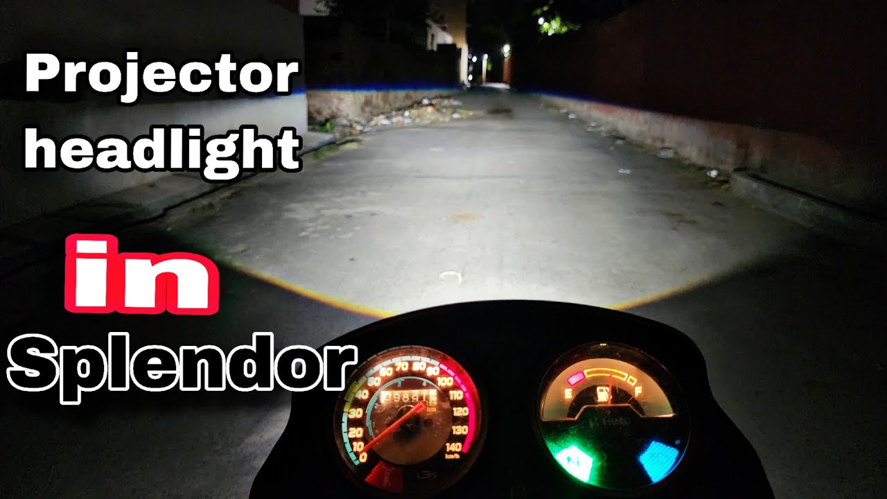 projector headlight bulb installation in splendor !! splendor modified !! modified splendor !!