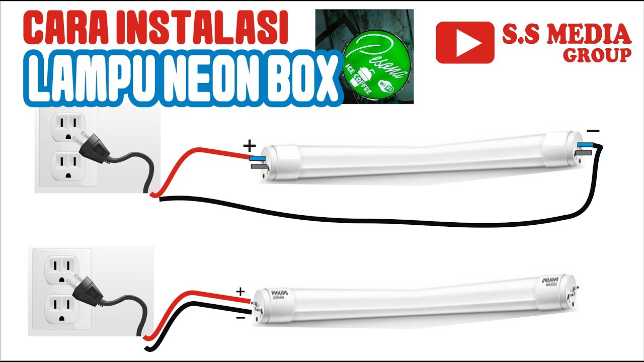 TUTORIAL LENGKAP CARA MEMASANG LAMPU NEON BOX / BILLBOARD
