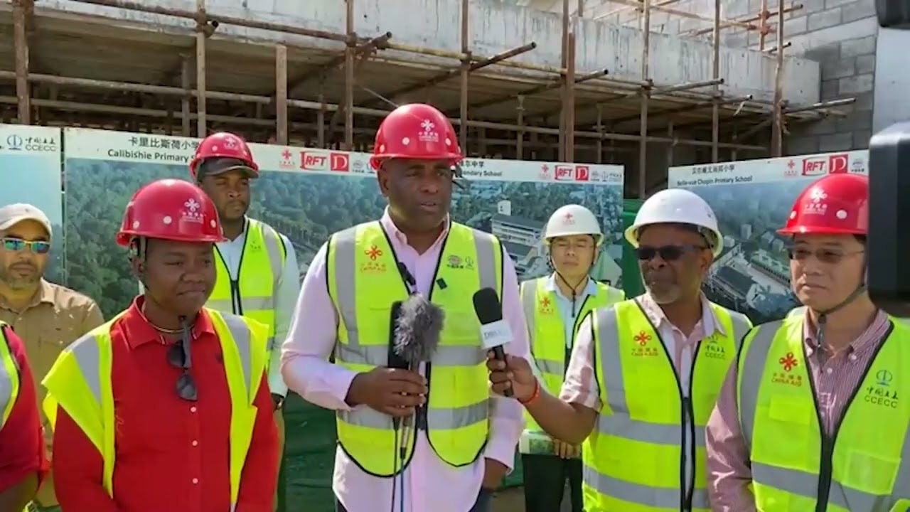 PM Roosevelt Skerrit Reviews Calibishie Primary School Progress