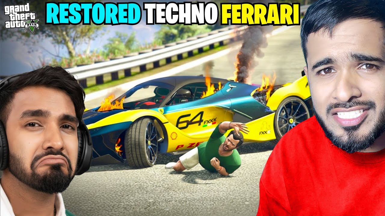 GTA 5 Real Life Episode 08: RESTORING TECHNO GAMERZ's FERRARI RACECAR IN GTA 5!