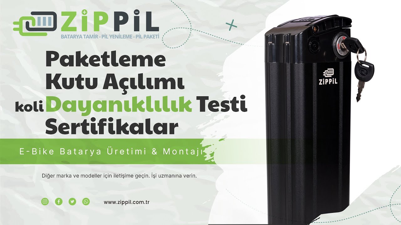 Elektrikli Bisiklet Batarya Paketleme & Dayanıklılık Testi | ZipPil Kutu Açılım