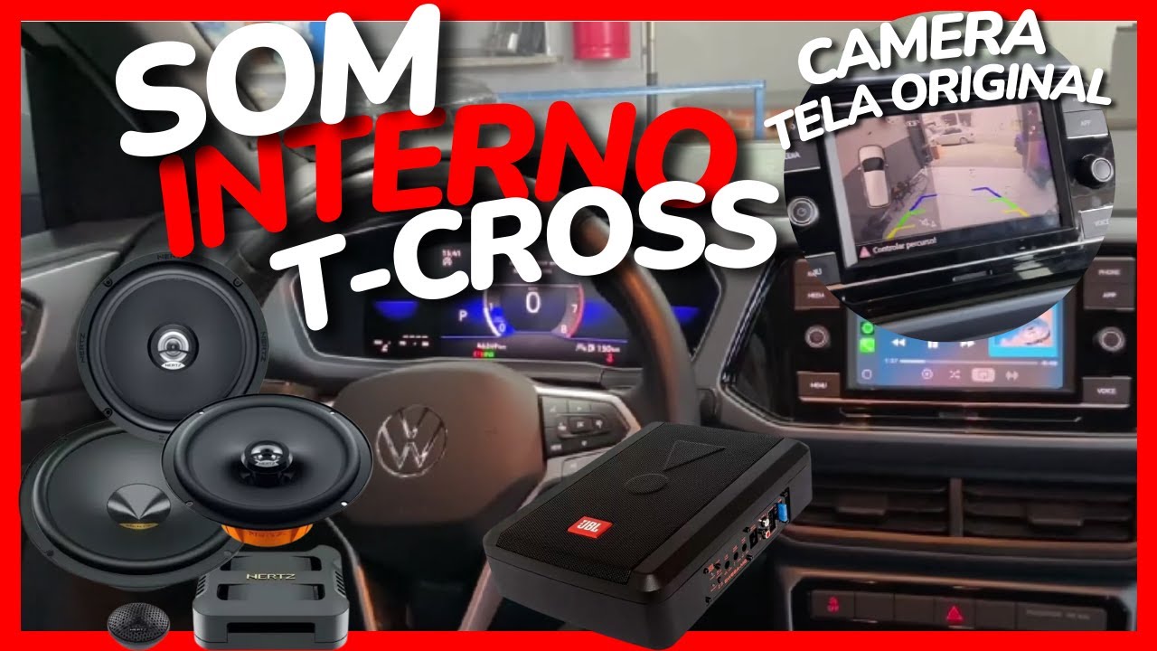 SOM  TOP !  VW TCROS  - JBL  E KIT 2 VIAS HERTZ DPK 165.3 / COAXIAL DCK 165.3 /CAIXA AMPLIFICADA JBL