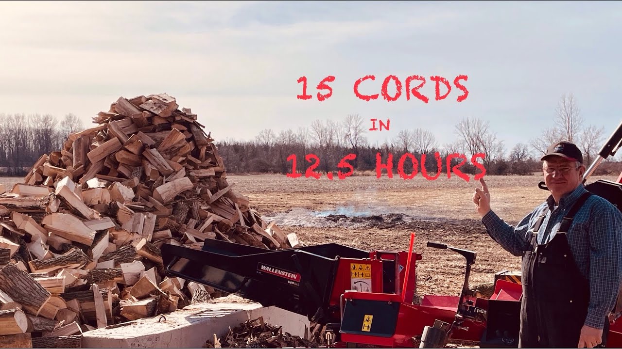 How we cut Firewood- Wallenstien WP845 Wood Processor in Action.