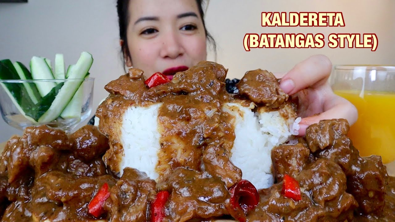 KALDERETANG BAKA NG BATANGAS! | MUKBANG with RECIPE | LUTONG PROBINSYA | PINOY FOOD