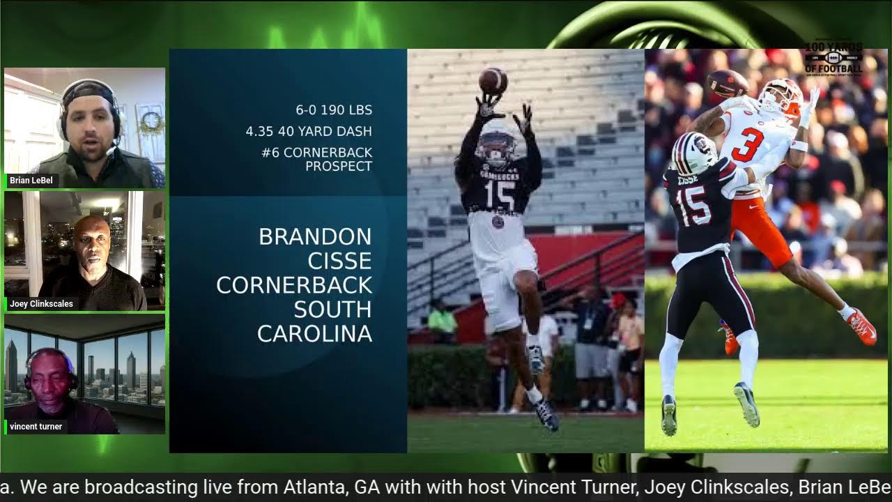 2026 NFL Draft Prospect Show featuring Brandon Cisse, CB South Carolina
