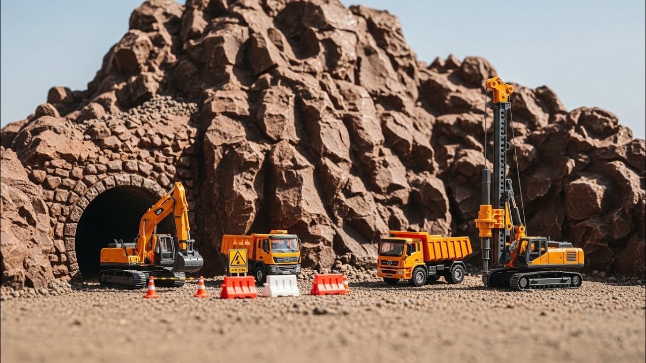 Epic Mountain Tunnel Construction 🏔️ | Realistic Road Build in 8K | What’s Inside This Mountain? 😲