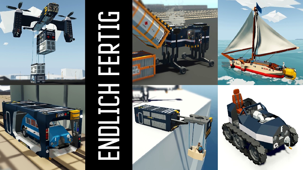 Container-Basis, Segelschiffe und bald Unterwasser-Chaos in Stormworks