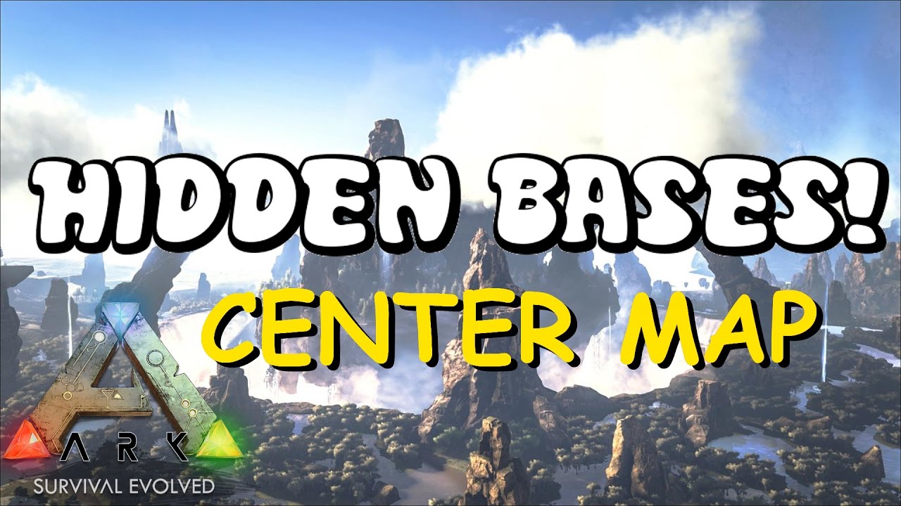 HIDDEN BASES | CENTER Map - Top 5 Solo PvP Base Locations | ARK: Survival Evolved Base Locations