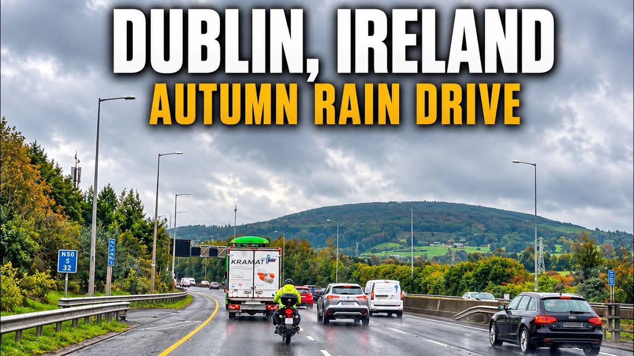 Dublin, Ireland Driving Tour 4K 🌧️ | Rainy Autumn Drive 