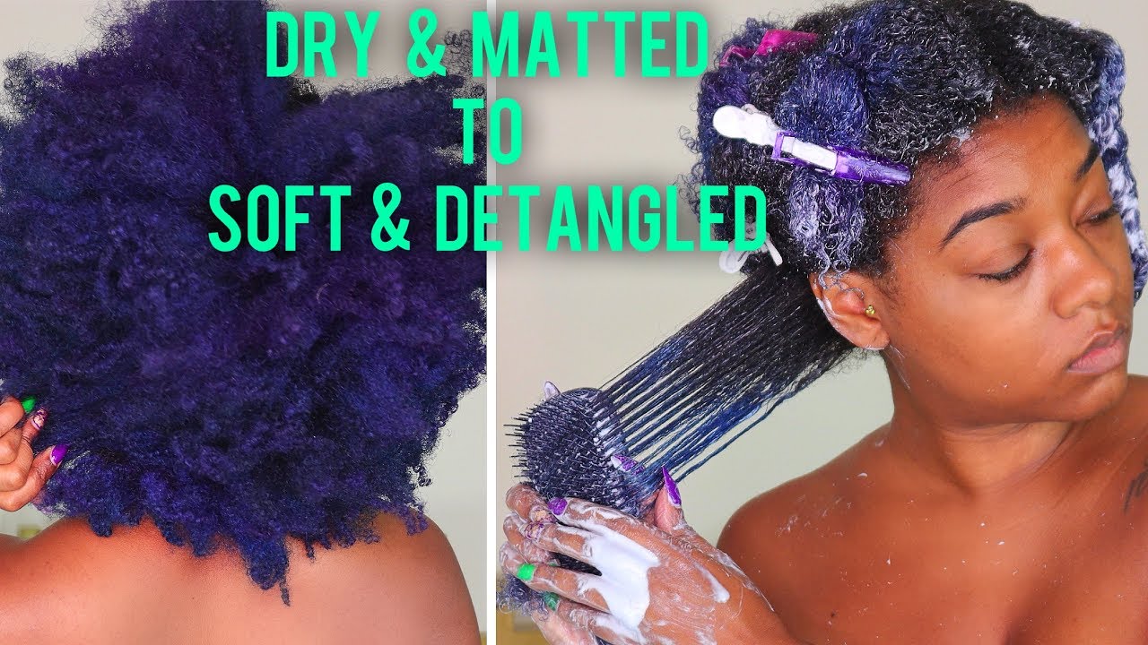 Detangle & Soften Dry, Matted Natural Hair With NO Breakage | Knot Detangler for Curly Hair