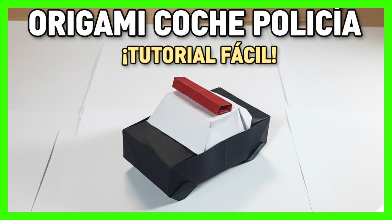 ⩥ Cómo hacer un COCHE de POLICIA de ORIGAMI