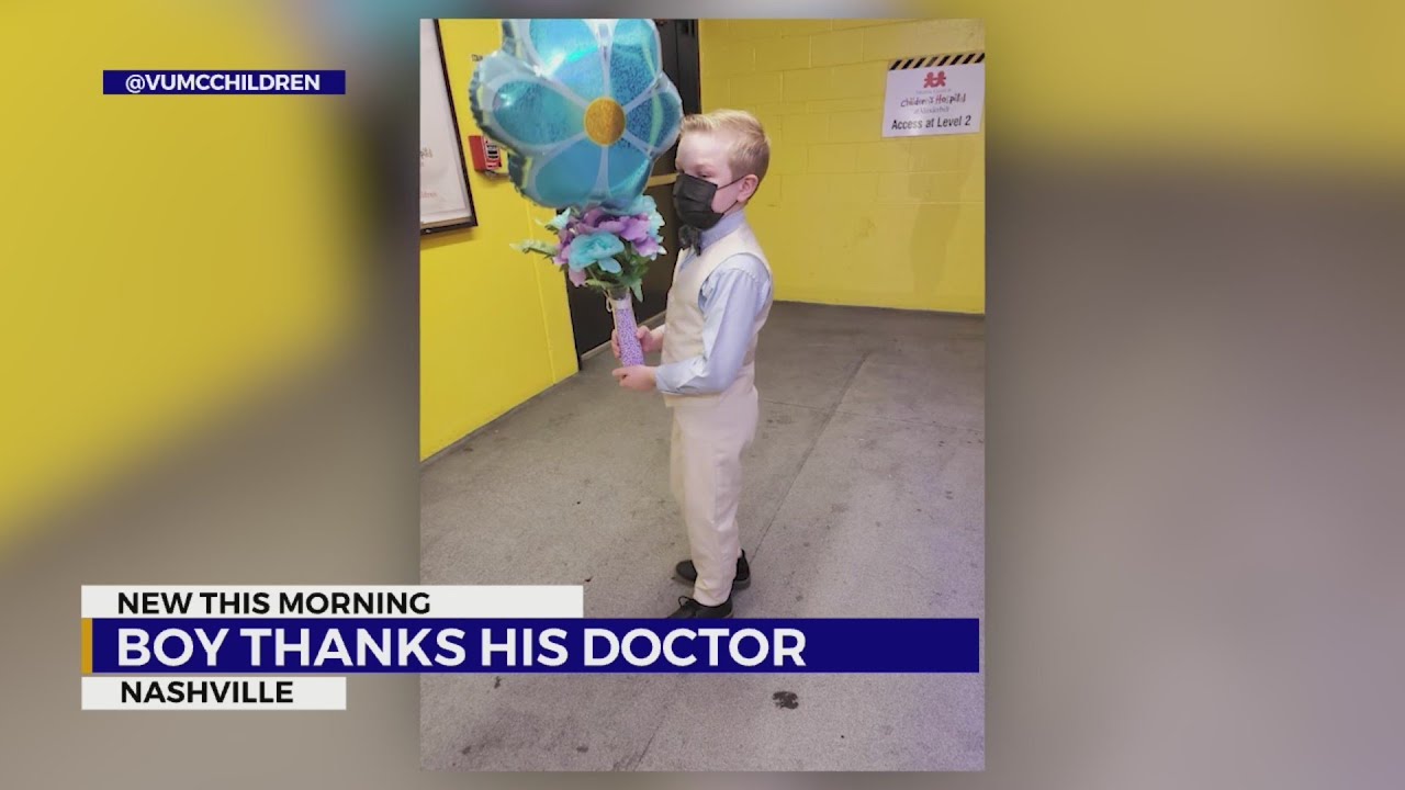 Boy thanks doctor who treated him at Vanderbilt Children's