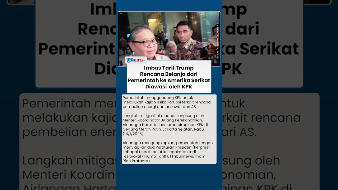Pemerintah Minta KPK Awasi Proses Pengadaan Barang dari AS Menyusul Kebijakan Tarif Trump