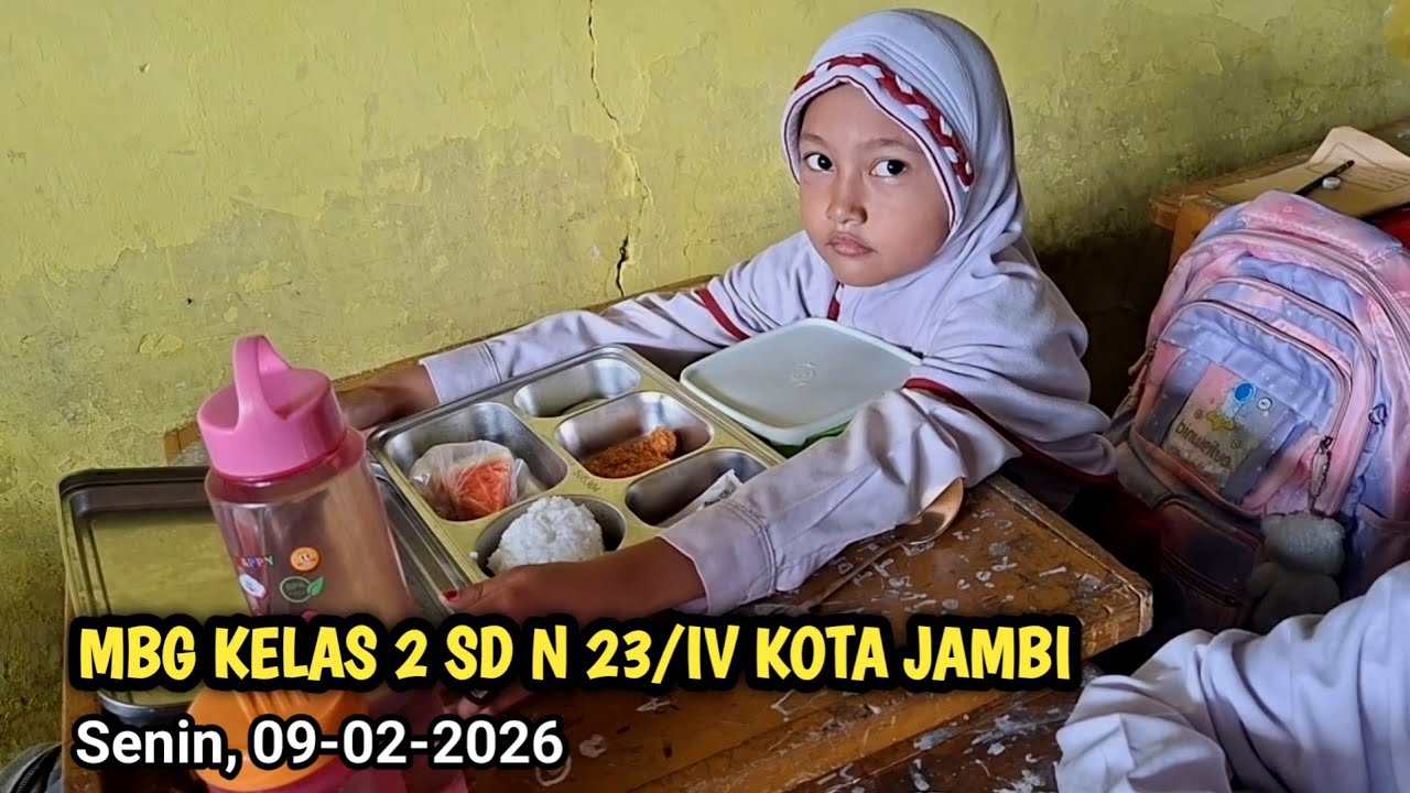 MBG kelas 2 B SD N 23/IV kota jambi. Senin 09-02-2026